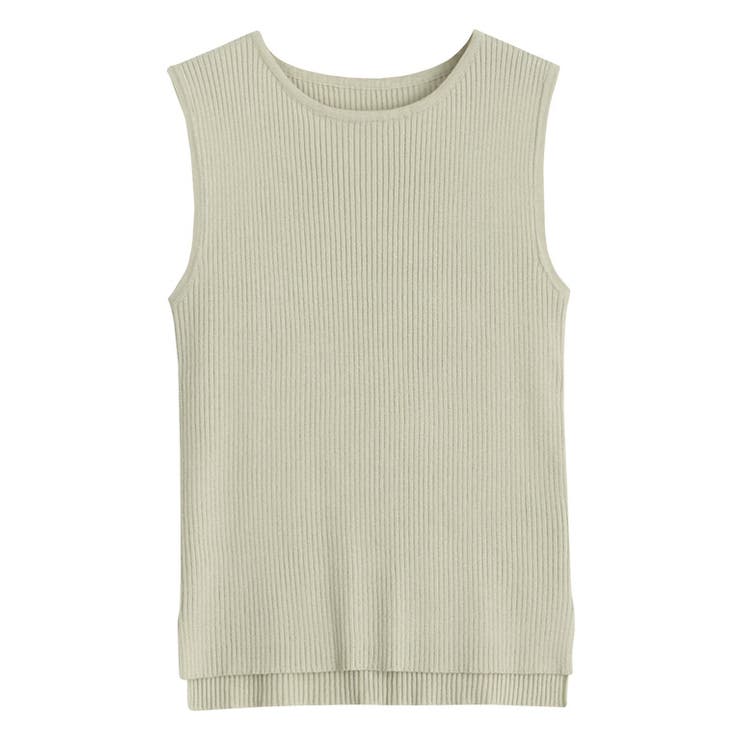 グレージュ | ウォッシャブルノースリーブリブニット ニット ノースリーブ ウォッシャブル | Pierrot