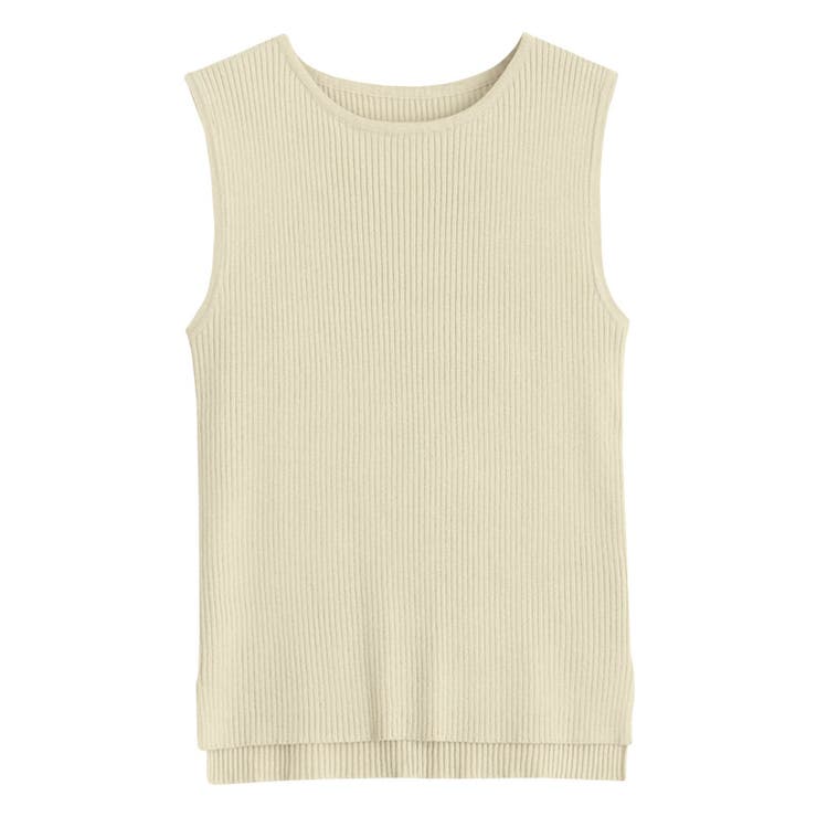 アイボリー | ウォッシャブルノースリーブリブニット ニット ノースリーブ ウォッシャブル | Pierrot