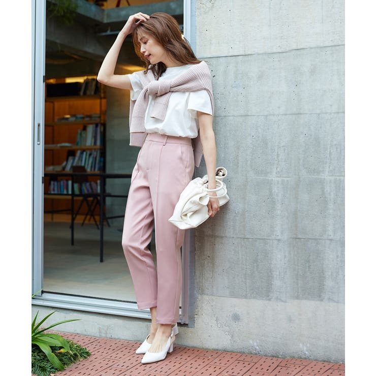 ピンタックストレートパンツ テーパードパンツ スラックス | Pierrot | 詳細画像9 