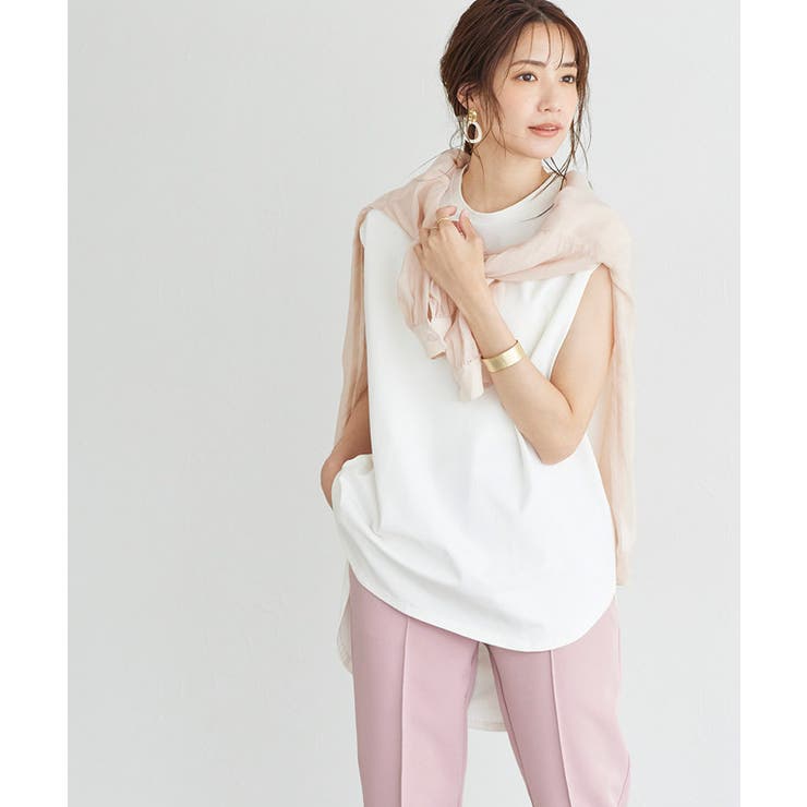 ピンタックストレートパンツ テーパードパンツ スラックス[品番