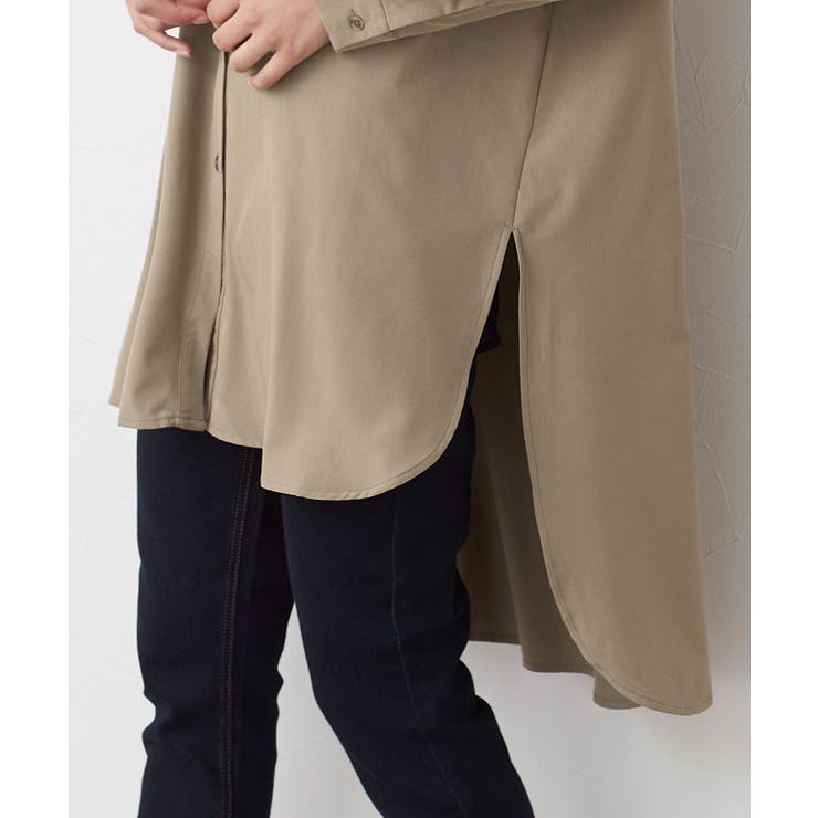 ノーカラーチュニックブラウスノーカラー ブラウス スリット チュニック | Pierrot | 詳細画像6 