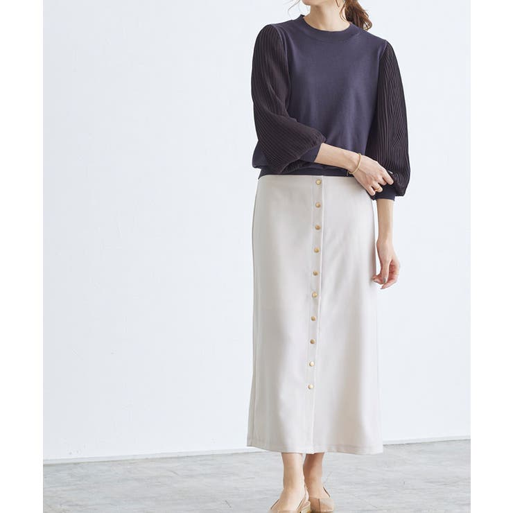 フロントボタンロングスカート スカート ロング フロントボタン
