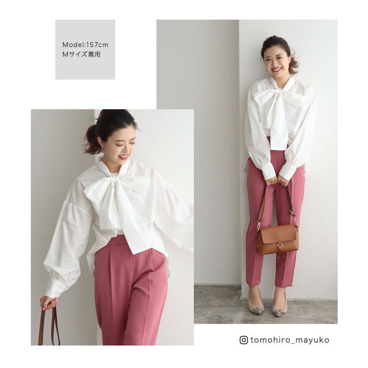 マルチwayビッグリボンブラウス ブラウス リボン 2way リボン 秋 秋服