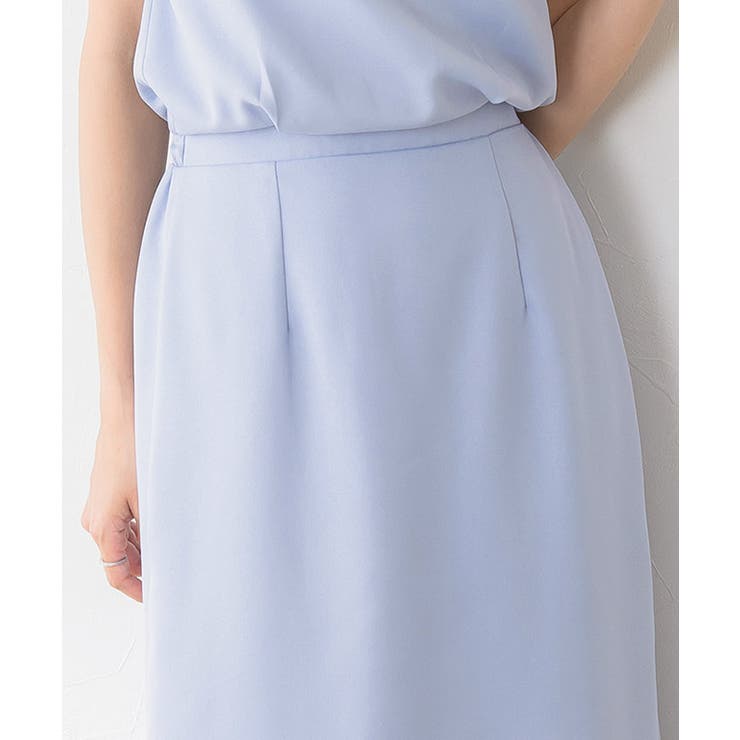 ドッキング Iラインワンピースフレンチスリーブ セットアップ風 ロング丈 | Pierrot | 詳細画像5 