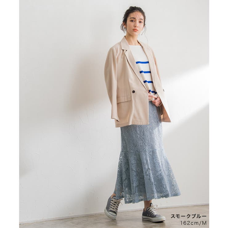 レースマーメイドスカート ロングスカート マーメイドスカート