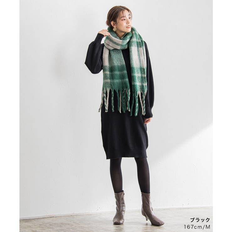 ファビアナフィリッピ 異素材切り替え ワンピース メリノウール シルク カシミヤ もっちりカシミヤタッチハイネックロングニットワンピース