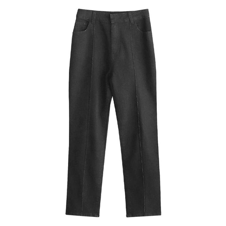 ピンタックストレートデニム デニムパンツ ジーンズ[品番