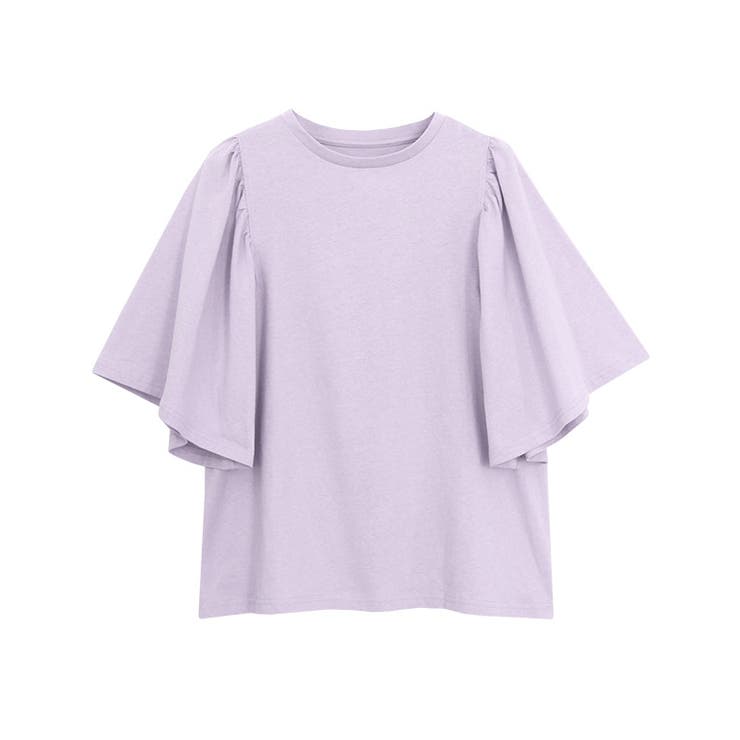 ラベンダー | ギャザースリーブTシャツ Tシャツ カットソー | Pierrot