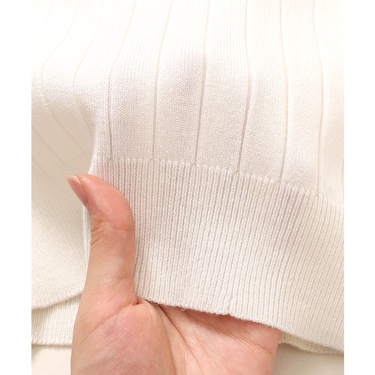 2typeから選べるシルクタッチ長袖リブニット リブニット UV | Pierrot | 詳細画像10 
