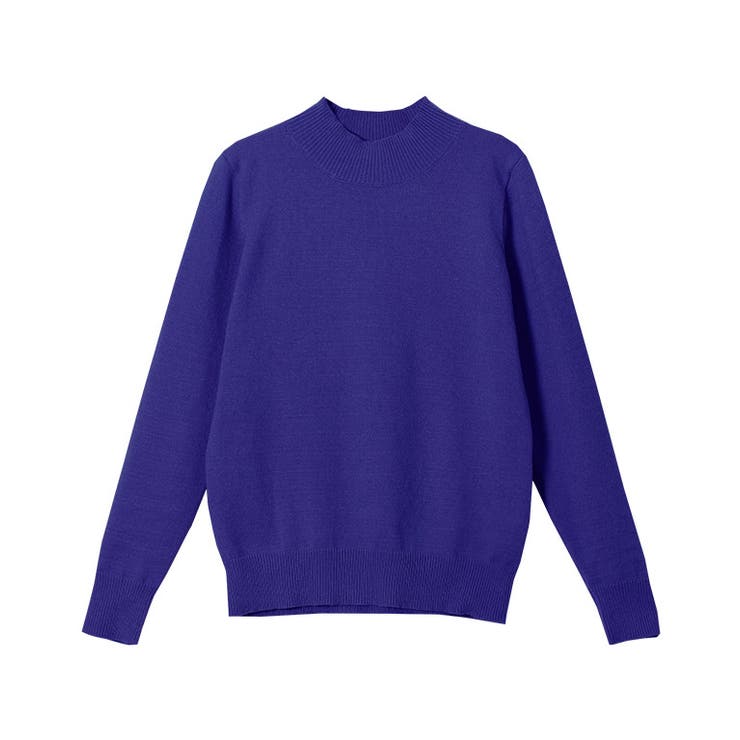 ロイヤルブルー | プレミアムカシミヤタッチハイネックニット ニット セーター | Pierrot