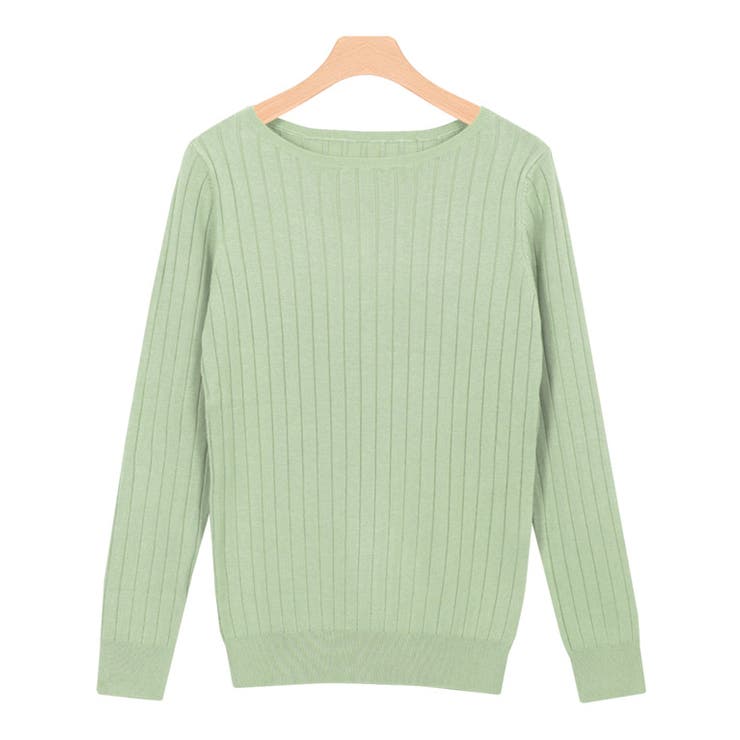 ペールミント | 2typeから選べるシルクタッチ長袖リブニット リブニット UV | Pierrot