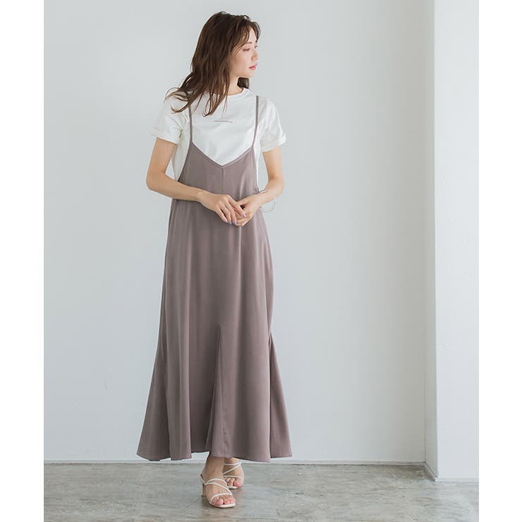 サテンマーメイドラインキャミワンピース ワンピース ワンピ