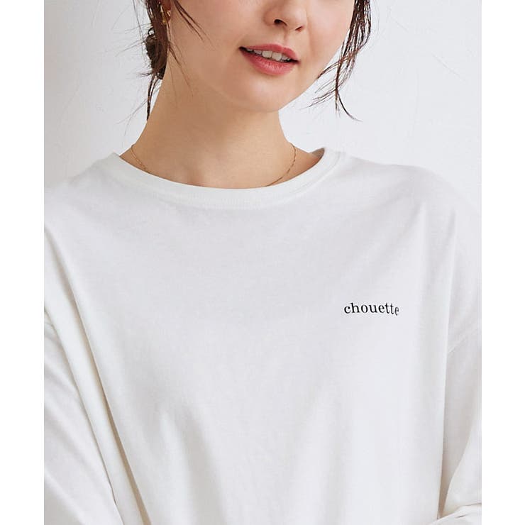 綿100% ロングスリーブロゴTシャツ Tシャツ[品番：PRTW0003834