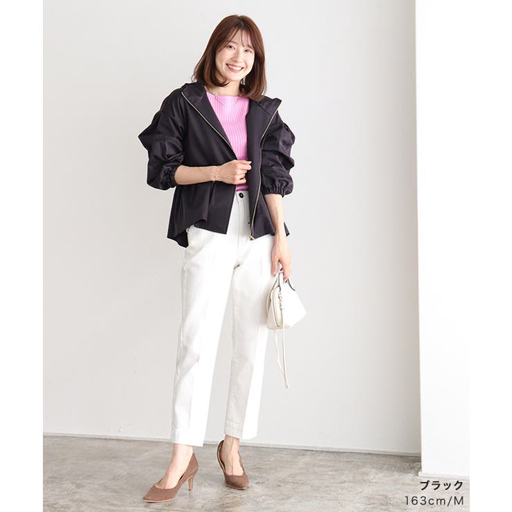 フーディバックタックフレアブルゾン ブルゾン アウター[品番