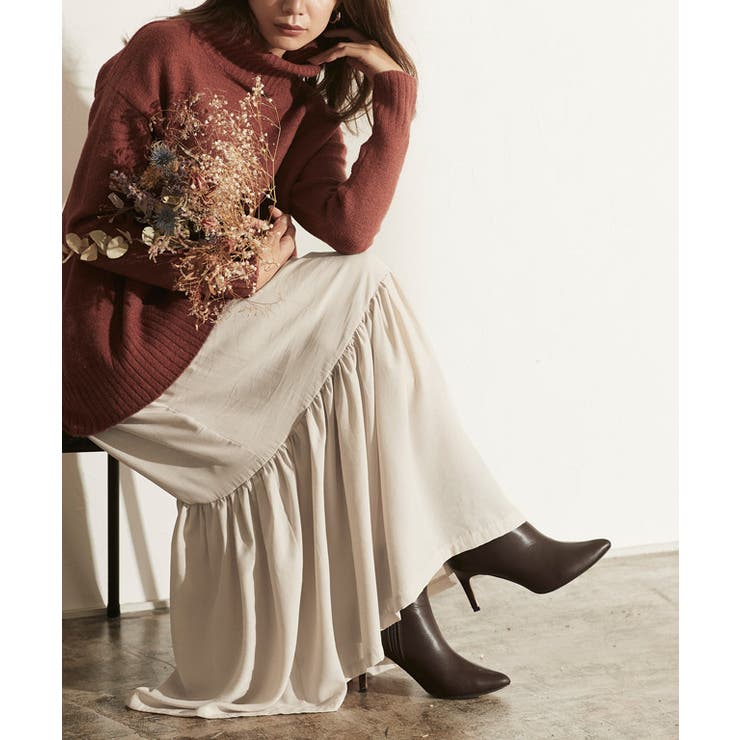 ギャザー切り替えロングスカート ロングスカート ギャザースカート ロング丈 | Pierrot | 詳細画像5 