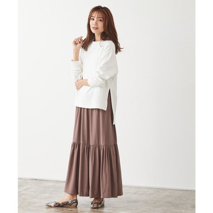ギャザー切り替えロングスカート ロングスカート ギャザースカート ロング丈 | Pierrot | 詳細画像8 