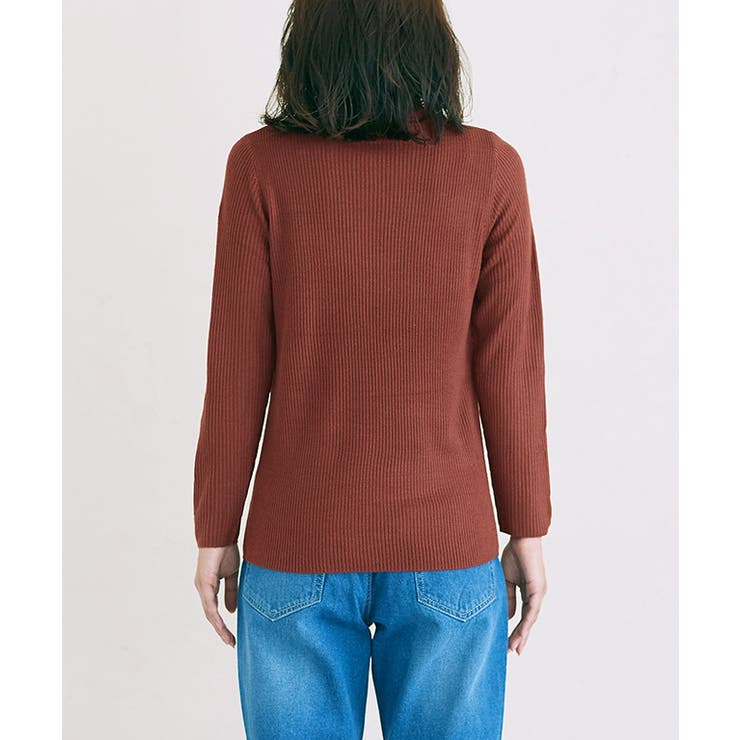 タートルカシミアタッチ リブニット タートルネック | Pierrot | 詳細画像7 