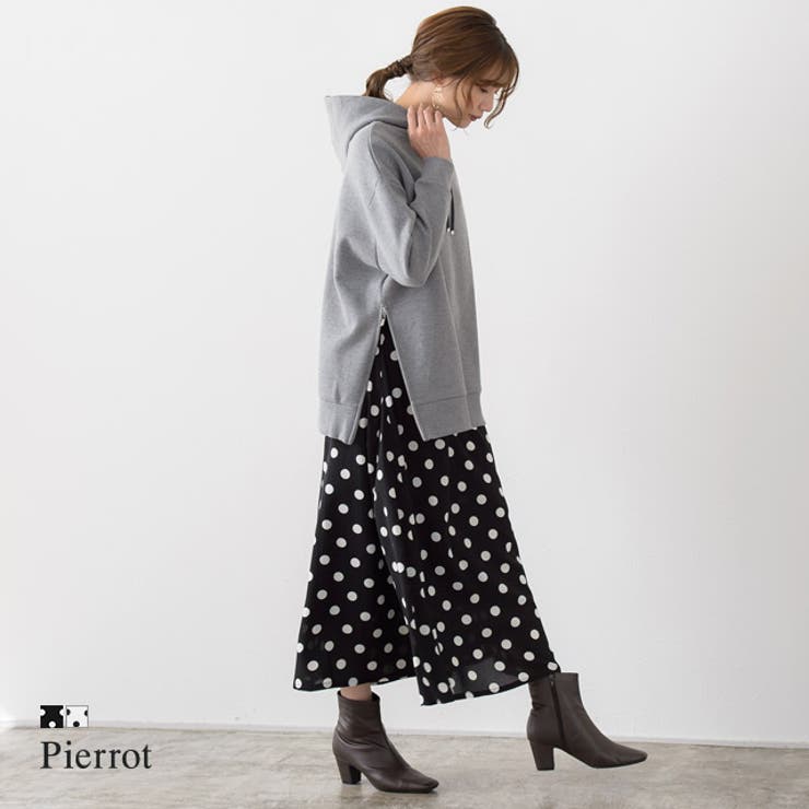 ドット柄ロングスカート ロングスカート フレアスカート マーメイド ロング | Pierrot | 詳細画像1 