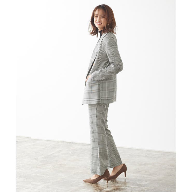 チェック柄セミフレアパンツ パンツ チェック チェック柄 セットアップ | Pierrot | 詳細画像7 