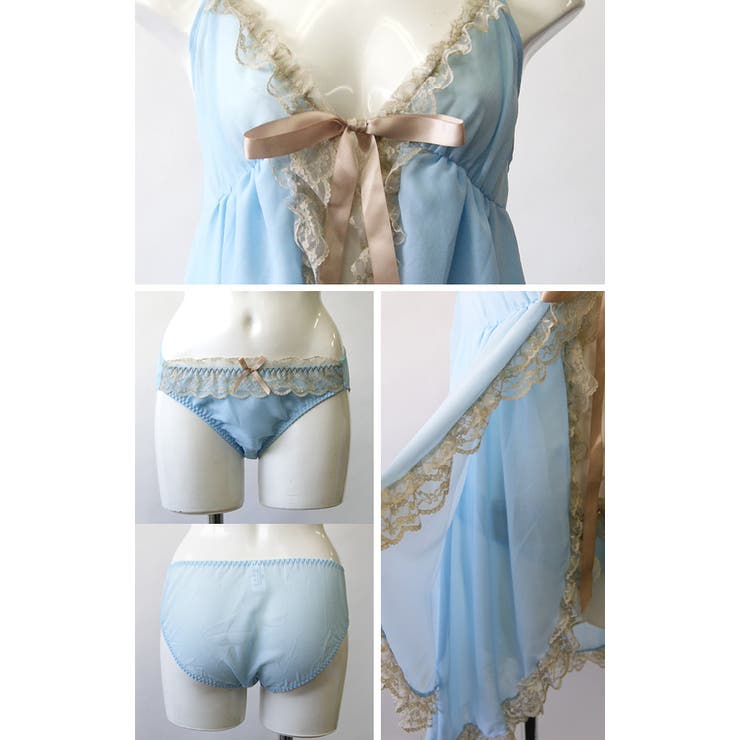 2タイプ・フリルレースベビードール＆ショーツセット | PINK PINK PINK | 詳細画像3 