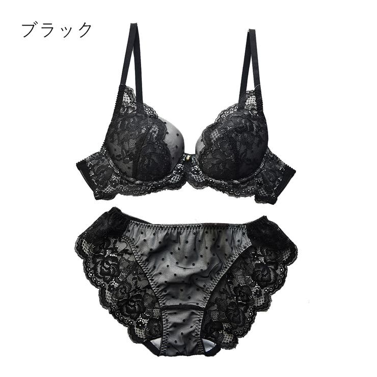 ブラック | グラナティス granatus コフレアビジューブラ＆ショーツセット | PINK PINK PINK