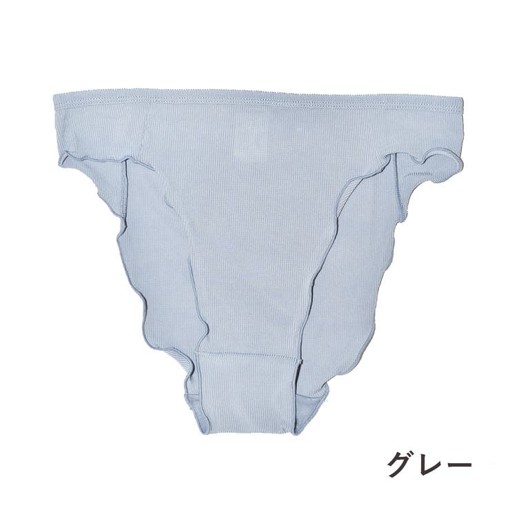グレー | リブ 足口開放 ふんどしショーツ | PINK PINK PINK