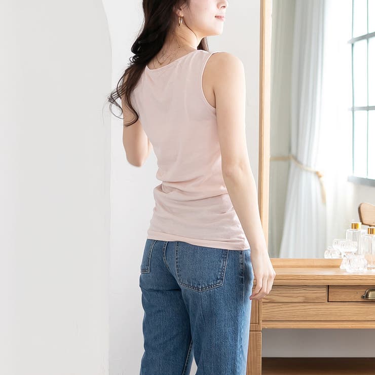 3枚セット コットン100％コーマ糸のシンプル定番タンクトップ M | PINK PINK PINK | 詳細画像15 
