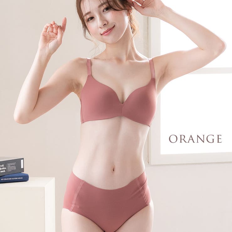 【メーカー直送】 すっきり×盛れる脇高ノンワイヤーシームレスブラジャー&ショーツ 80以上