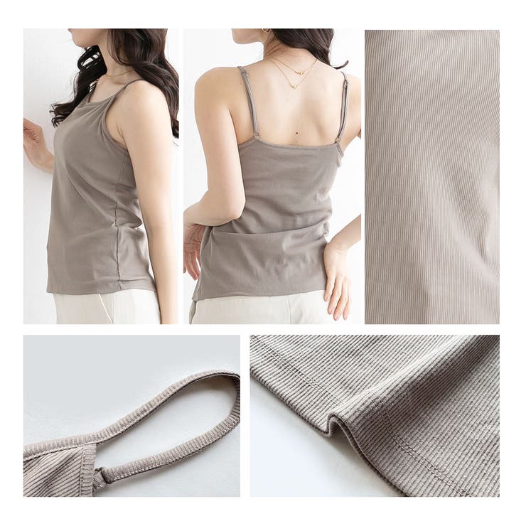 ブラトップ カップ付きキャミソール リブ | PINK PINK PINK | 詳細画像18 