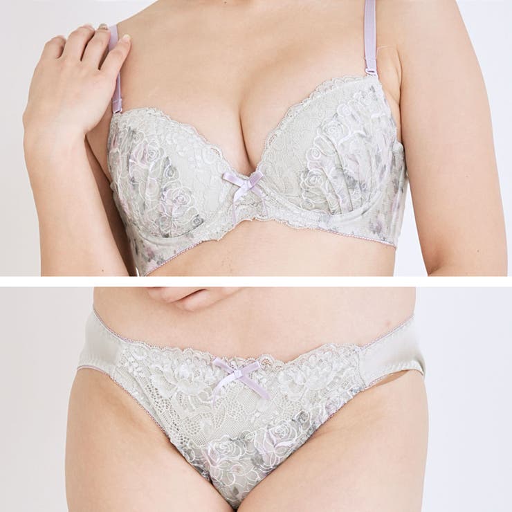 ブラ&ショーツセット 脇高プリント刺繍 ブラジャー | PINK PINK PINK | 詳細画像3 