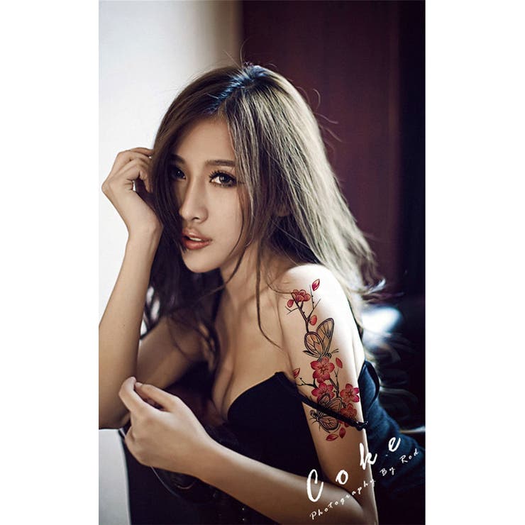 タトゥーシール 渋めカッコいい花＆蝶 ボディシール | Pinky&Refine | 詳細画像2 