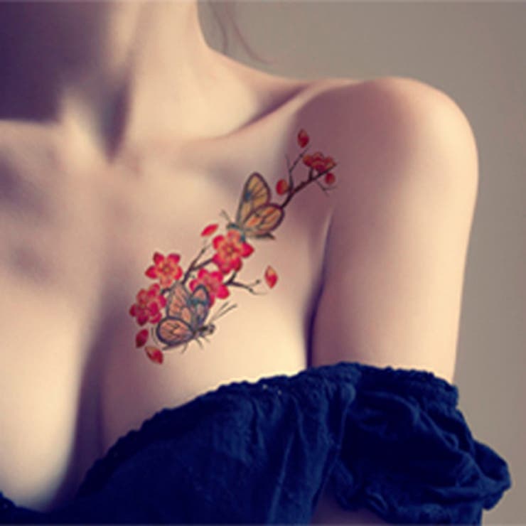 タトゥーシール 渋めカッコいい花＆蝶 ボディシール | Pinky&Refine | 詳細画像4 