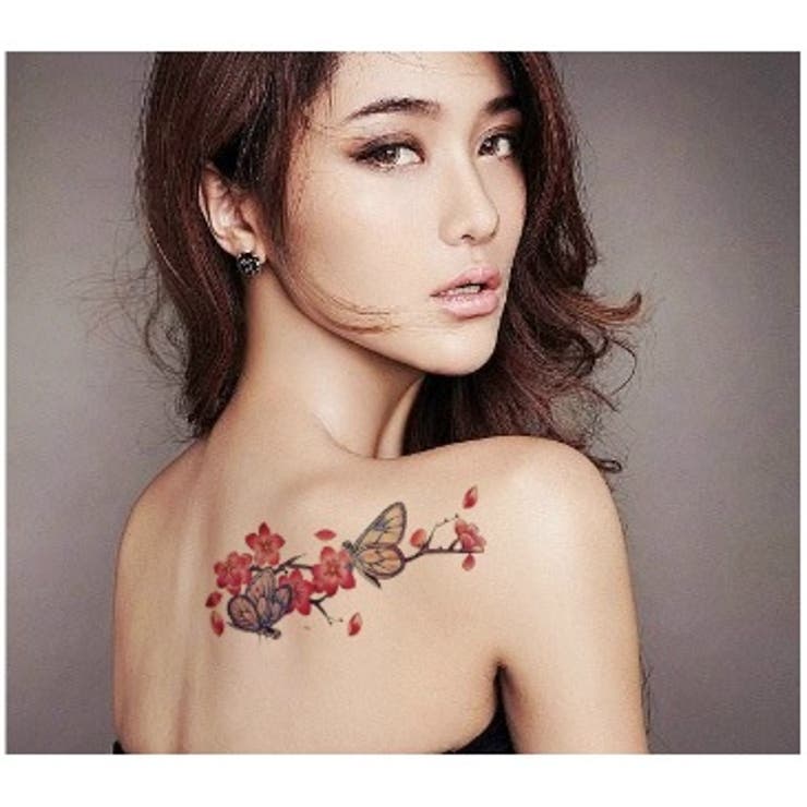 タトゥーシール 渋めカッコいい花＆蝶 ボディシール | Pinky&Refine | 詳細画像3 