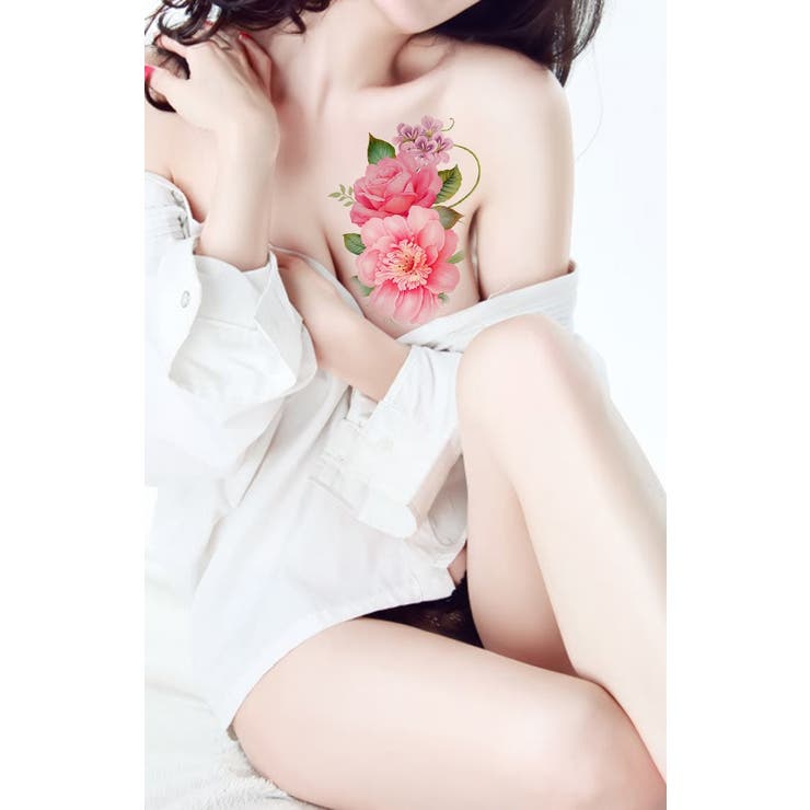 タトゥーシール ピンク花 ボディシール | Pinky&Refine | 詳細画像3 