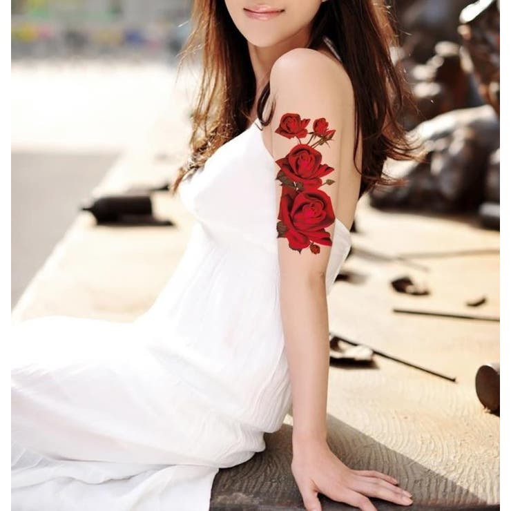 深紅の薔薇 タトゥーシール 真っ赤 | Pinky&Refine | 詳細画像3 