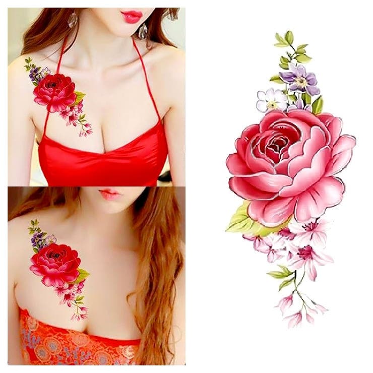 可憐なセクシー華 薔薇 タトゥーシール | Pinky&Refine | 詳細画像2 