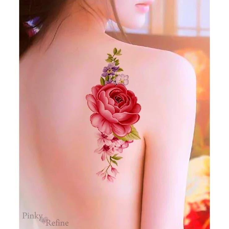可憐なセクシー華 薔薇 タトゥーシール | Pinky&Refine | 詳細画像3 