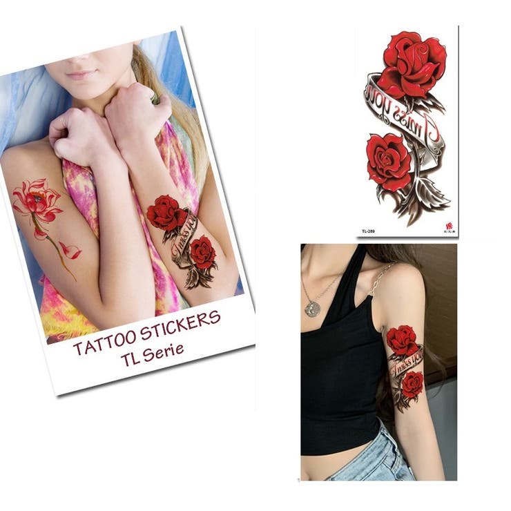 真っ赤ロゴ入り薔薇 ボディシール 真紅 | Pinky&Refine | 詳細画像2 