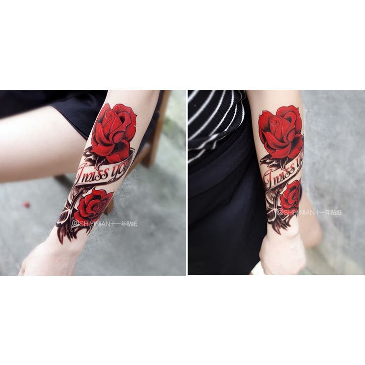 真っ赤ロゴ入り薔薇 ボディシール 真紅 | Pinky&Refine | 詳細画像3 