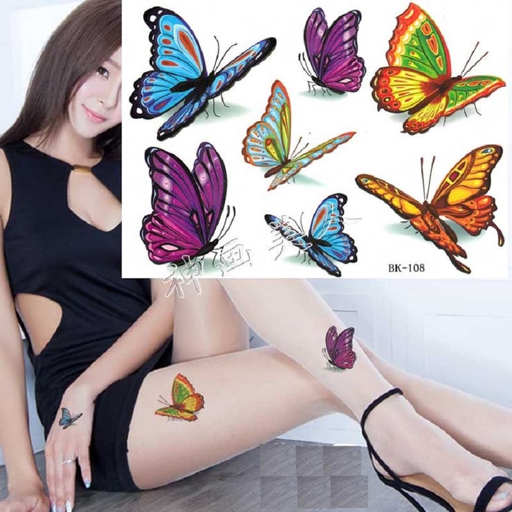 3D タトゥーシール 蝶 | Pinky&Refine | 詳細画像1 