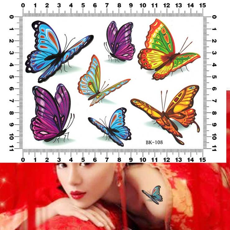 3D タトゥーシール 蝶 | Pinky&Refine | 詳細画像2 