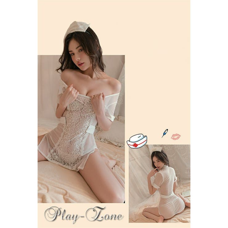 【送料無料】ナースコスプレセクシーコスチュームナースワンピース看護婦仮装ナース服コスプレナースコスプレ衣装ボディコンワンピースミニ看護士仮装ナース白衣ユニフォーム制服コスチュームワンピーススリット白ピンク青全3色D059