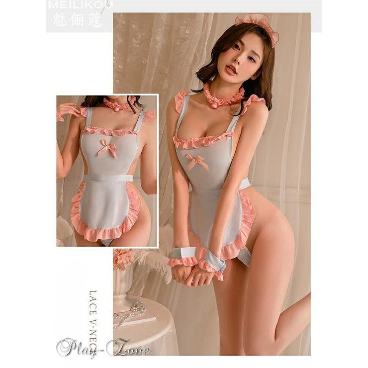 【送料無料】メイド服コスプレセクシーコスチュームメイドコスプレワンピースウェイトレス仮装お手伝いさんコスプレ衣装6点セットメイドエプロンセクシーTバックカチューシャカフスワンピースミニワンピ黒D053BNew