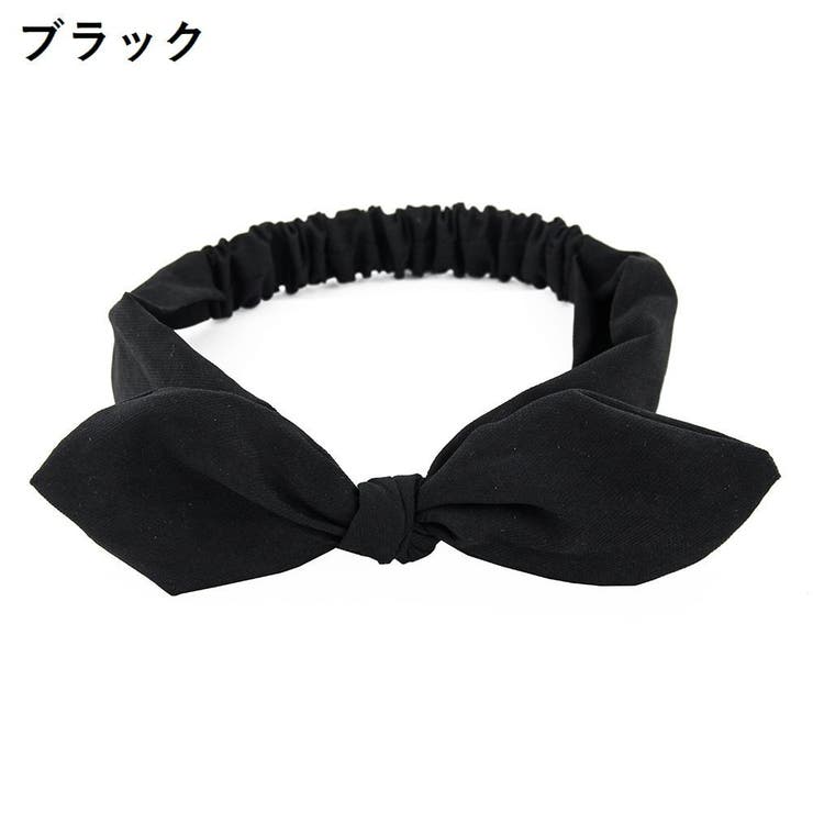 CAALA リボン付き黒ヘアバンド リボン付き黒ヘアバンド 【公式通販】