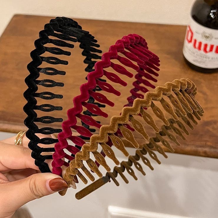 カチューシャ コーム付き ベロア調 | PlusNao | 詳細画像6 