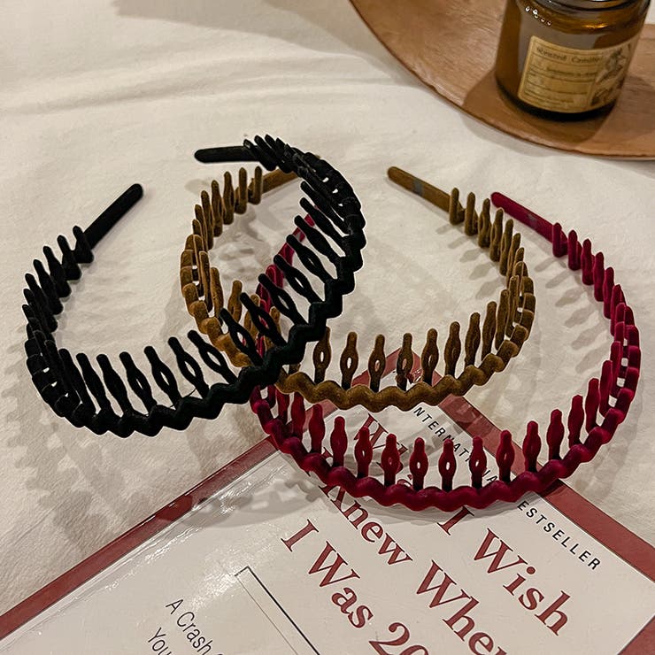 カチューシャ コーム付き ベロア調 | PlusNao | 詳細画像8 