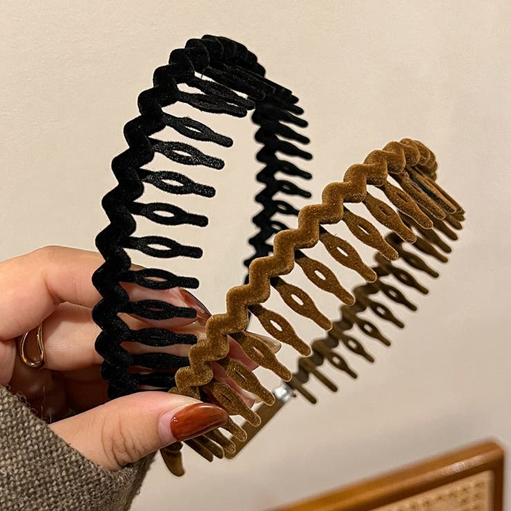 カチューシャ コーム付き ベロア調 | PlusNao | 詳細画像9 