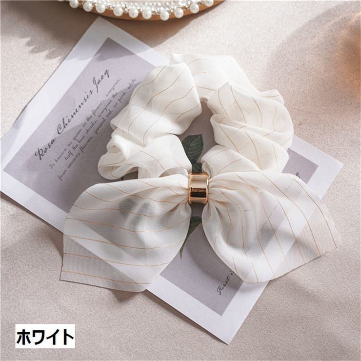 リボン付きシュシュ ヘアゴム 髪留め | PlusNao | 詳細画像11 