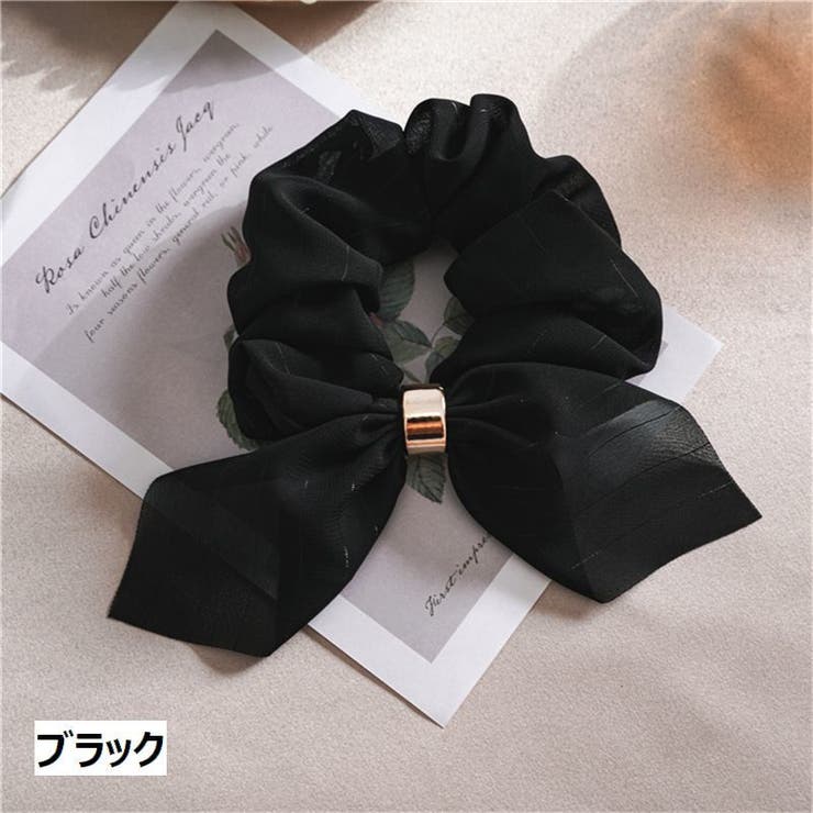 リボン付きシュシュ ヘアゴム 髪留め | PlusNao | 詳細画像14 