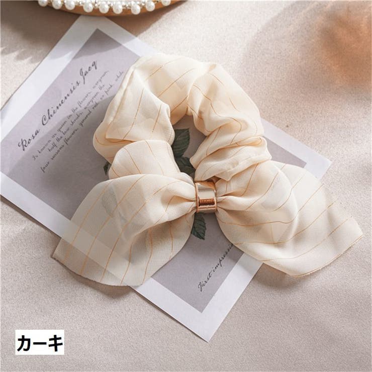 リボン付きシュシュ ヘアゴム 髪留め | PlusNao | 詳細画像15 